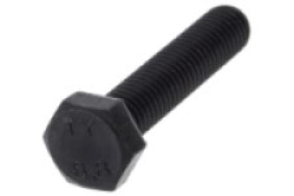 Sechskantschraube(n) M 8 x  60, Kl.  8.8 DIN 933 (ISO 4017), blank - schwarz